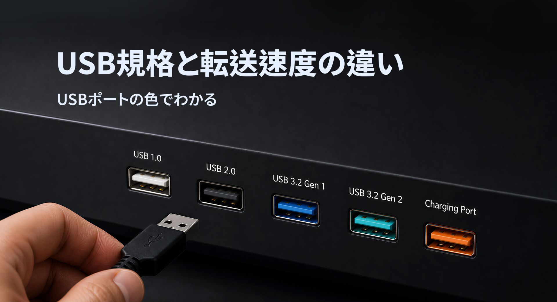 USBポートの色の意味 USBポートの色の意味