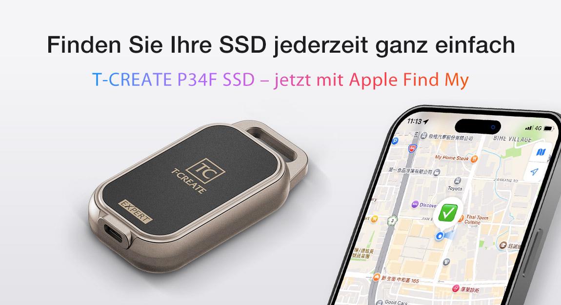 T-CREATE P34F: Die SSD mit Apple Find My