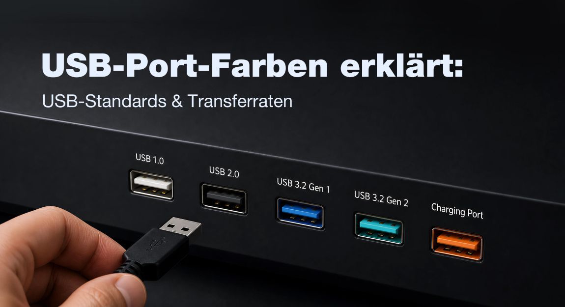 USB-Port-Farben erklärt: USB-Standards und Übertragungsgeschwindigkeiten verstehen