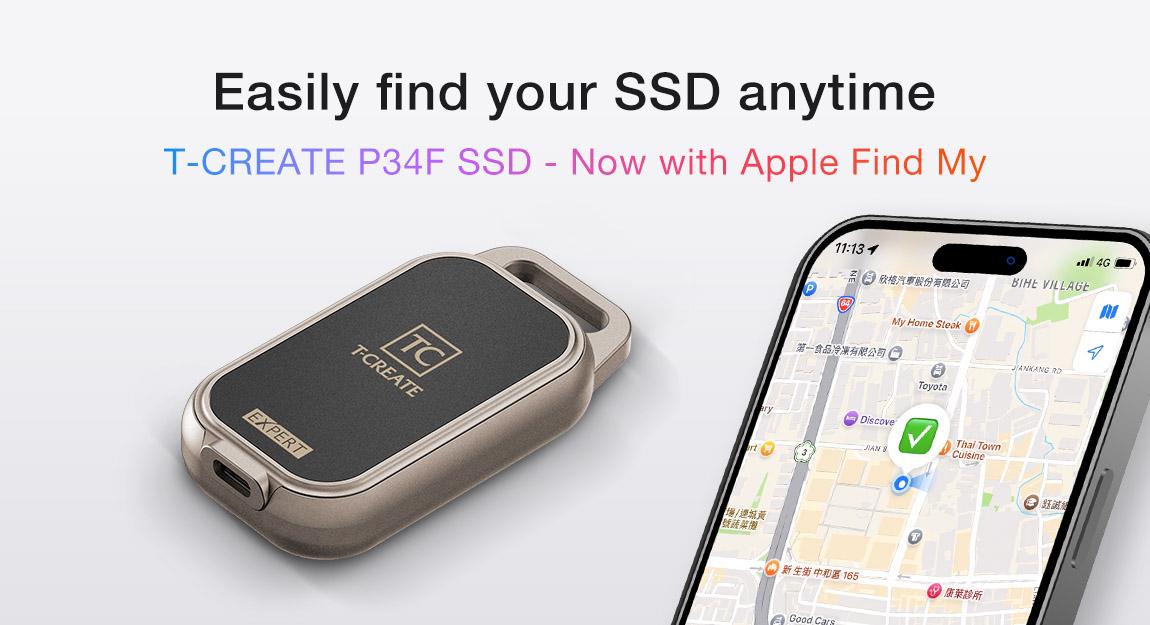 T-CREATE P34F: The SSD with Apple Find My