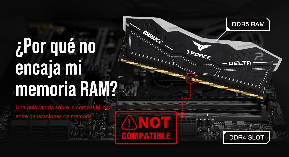 ¿Por qué no encaja mi memoria RAM? Una guía rápida sobre la compatibilidad entre generaciones de memoria.