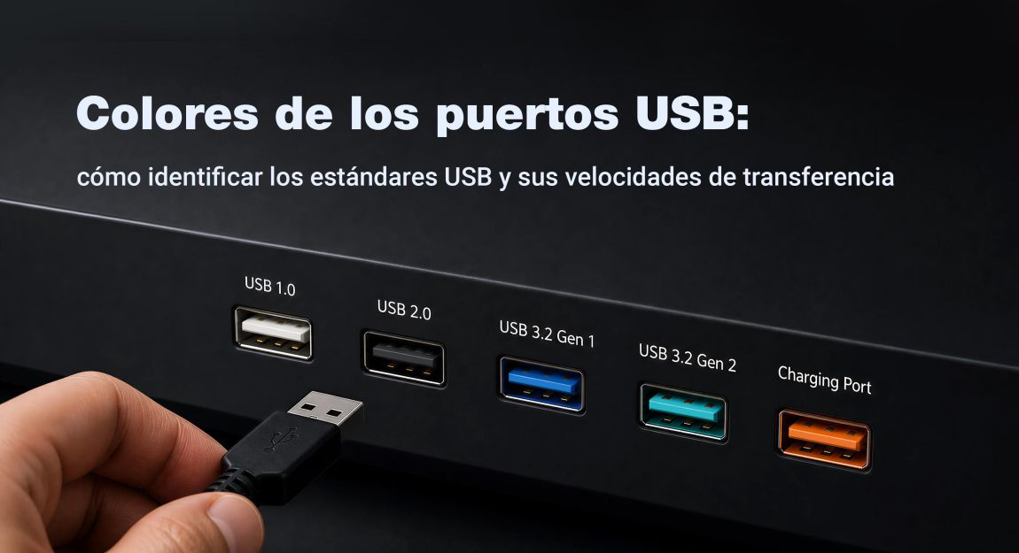 ¿Qué significan los colores de los puertos USB? Conoce los diferentes estándares USB y sus velocidades de transferencia