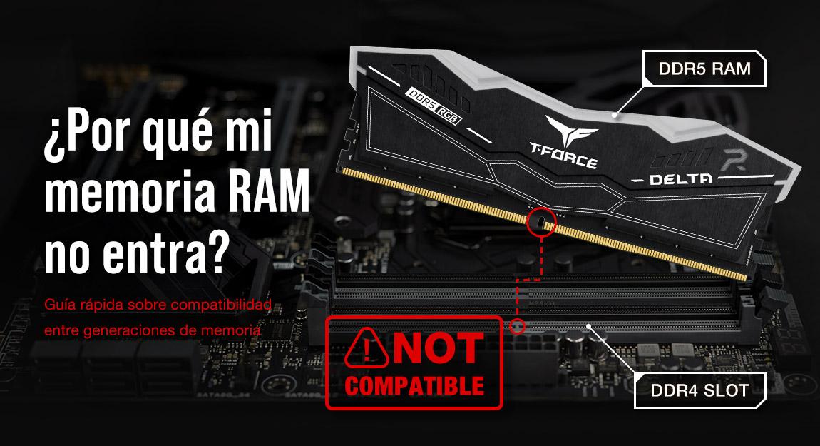 ¿Por qué mi memoria RAM no entra? Guía rápida sobre compatibilidad entre generaciones de memoria