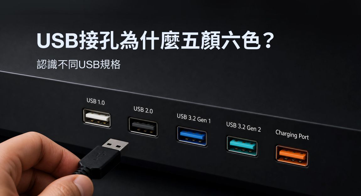 USB接孔為什麼五顏六色？認識不同 USB 規格