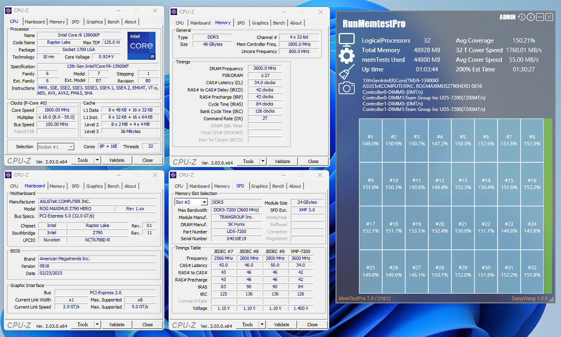 ASUS HERO DDR5-7200 CL34 2x24GB