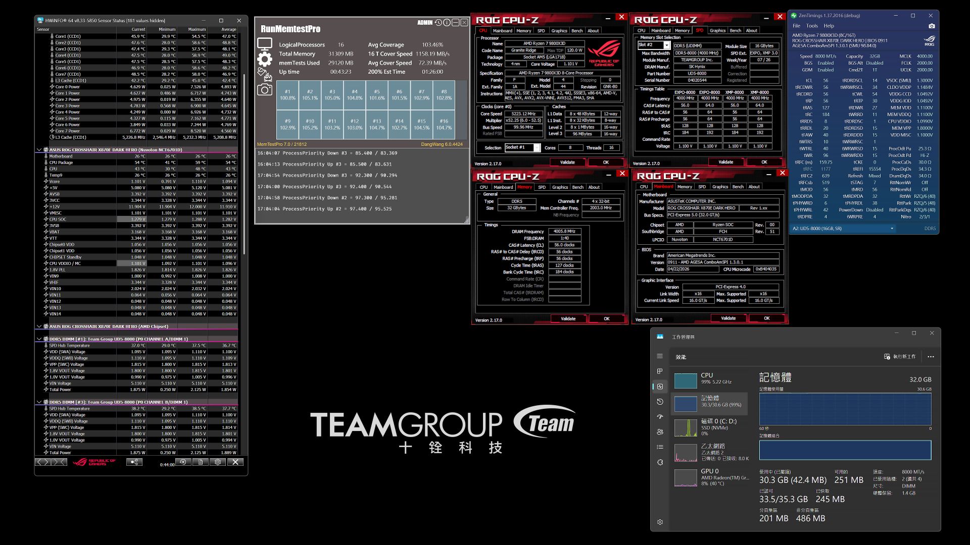 DDR5-6000 CL32 4x64GB
