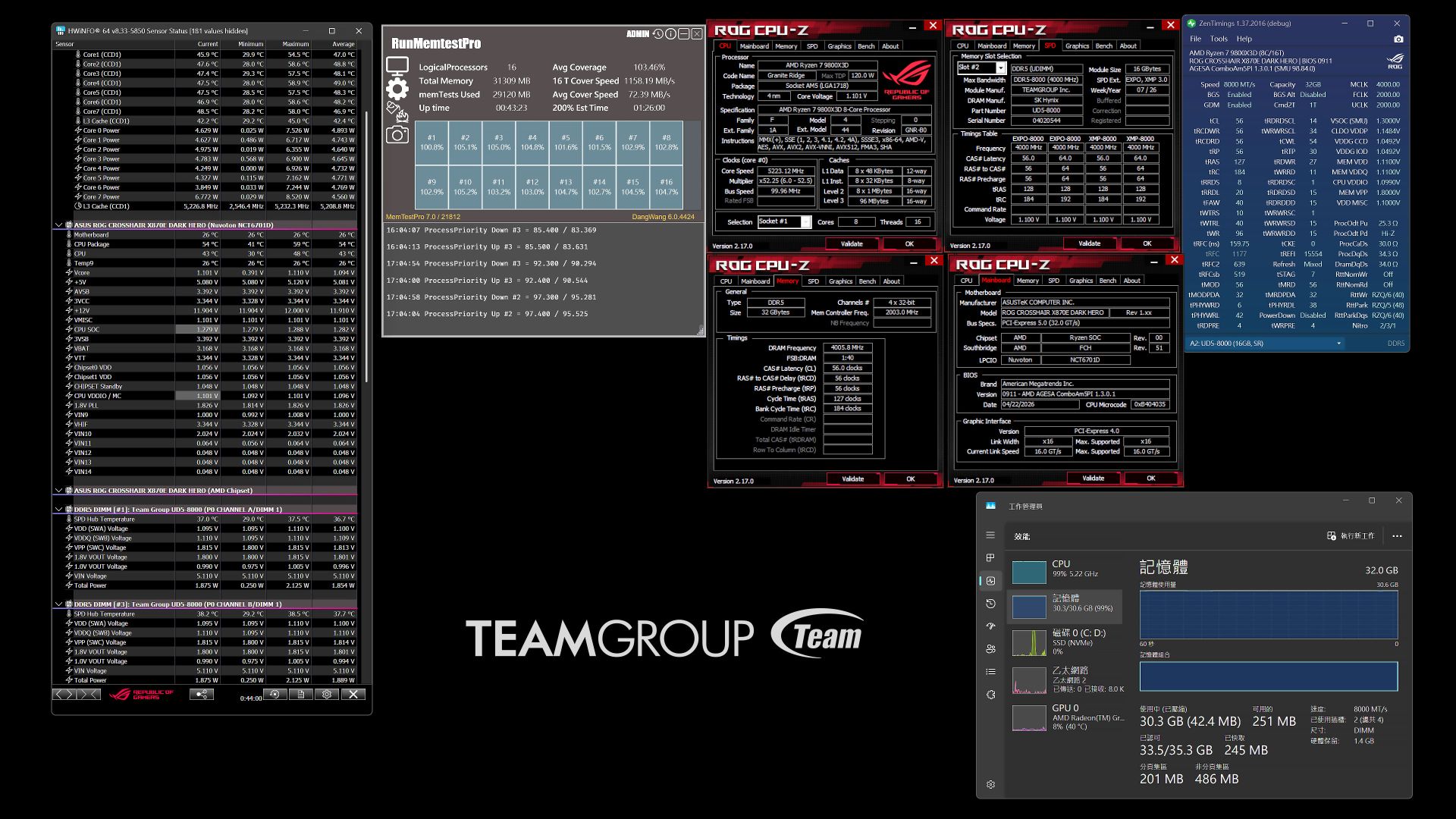 DDR5-6000 CL32 4x64GB