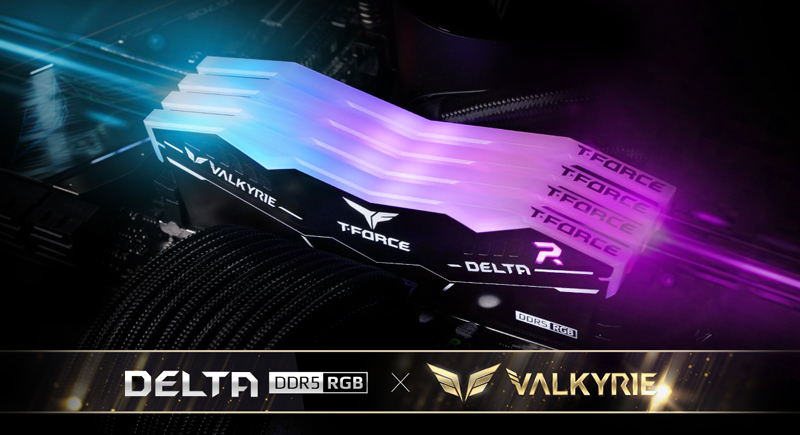 首款十铨科技与映泰BIOSTAR联名RGB DDR5霸气上市： T-FORCE DELTA RGB DDR5 VALKYRIE Edition电竞超频台式机内存 女武神降临 所向披靡