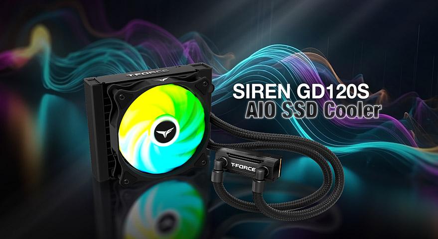 十铨科技推出 T-FORCE SIREN GD120S AIO SSD Cooler  业界专属M.2 2280 SSD 一体式固态硬盘水冷散热器