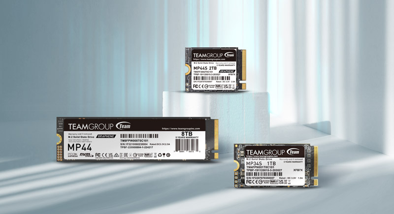 TEAMGROUP kündigt die M.2-SSDs MP44, MP44S und MP34S an, In mehreren Größen für maximale Unterstützung erhältlich