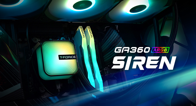 TEAMGROUP and ASETEK Designworks Launches the T-FORCE SIREN GA360 ARGB All-in-One Liquid Cooler Next-Level Cooling Enhanced with Artificial Intelligence