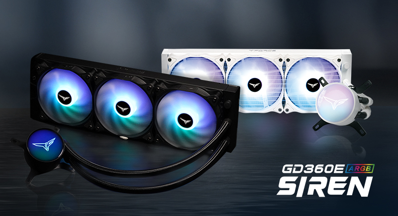 TEAMGROUP Releases the Next Iteration of a Classic:  The T-FORCE SIREN GD360E All-in-One ARGB CPU Liquid Cooler