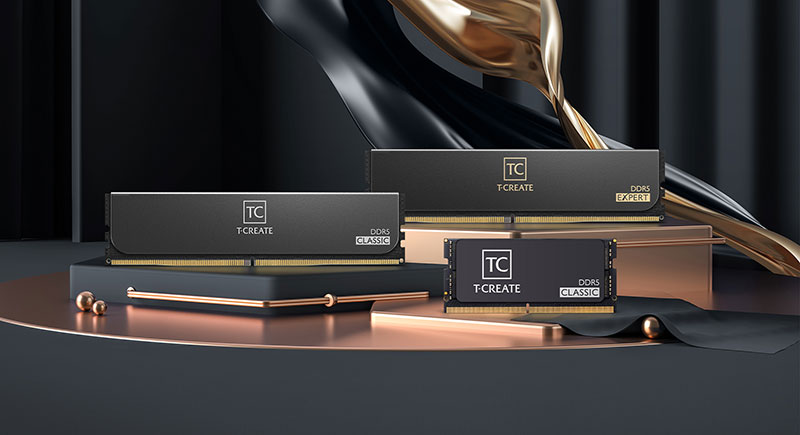 TEAMGROUP Introduces Three Creators’ DDR5: T-CREATE EXPERT and CLASSIC DDR5 Desktop Memories and T-CREATE CLASSIC DDR5 Laptop Memory, With Quintessential Performance and Top-Tier Capacity to Unleash Creativity Smoothly