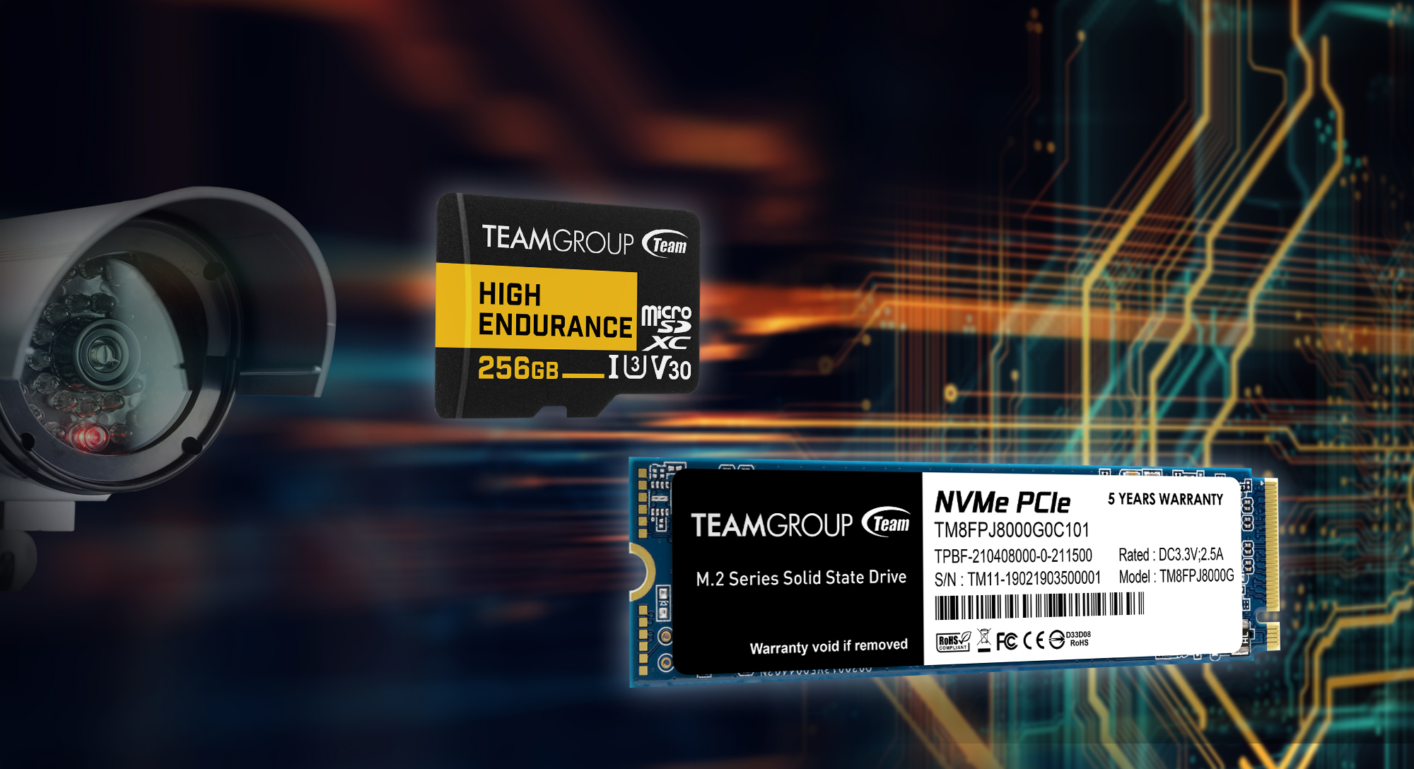 TEAMGROUP Announces the 8TB MP34Q M.2 PCIe SSD and HIGH ENDURANCE Surveillance System Memory Card,  Your Best Solutions for High-Performance Mass Storage