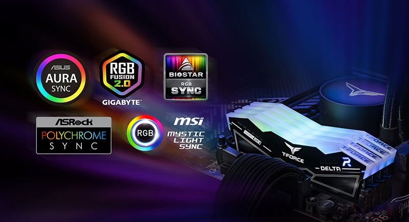 La memoria para juegos T-FORCE DELTA RGB DDR5 de TEAMGROUP es una fuerza líder en la generación DDR5: primera iluminación DDR5 RGB verificada por cinco importantes fabricantes de placas base