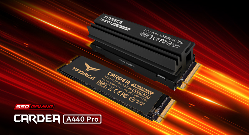 TEAMGROUPはT-FORCE CARDEA A440 PRO SSDをリリース 高速読み書き性能及び向上された放熱技術　ゲーミング市場No.1
