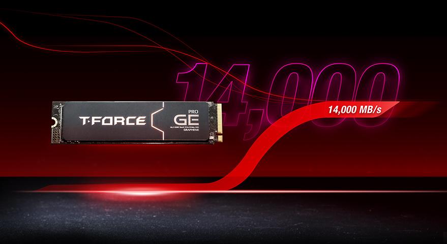 TEAM GROUPがT-FORCE GE PRO PCIe 5.0 SSDを発表 新しいマルチコア低消費電力設計により Gen 5業界最高のスペックを実現