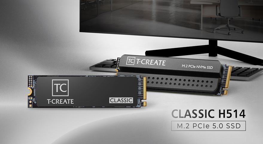 Team Group、T-CREATE CLASSIC H514 M.2 PCIe 5.0 SSDを発表 低レイテンシ・高効率・安定した伝送性能で、 AI時代のプロフェッショナル向けクリエイティブツールに最適