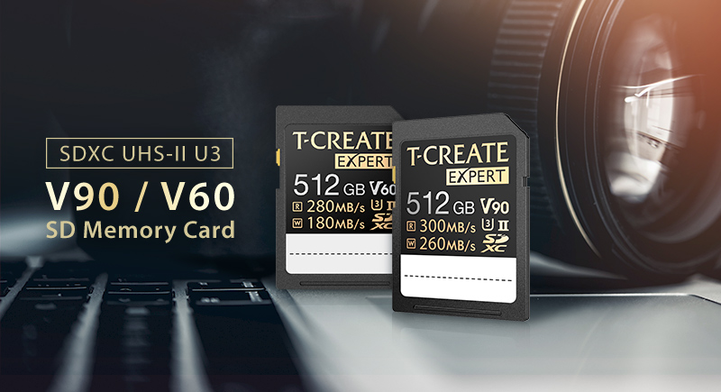 TEAMGROUP 크리에이터 T-CREATE EXPERT SDXC UHS-II U3 V90과 V60 두 종류의 메모리 카드 생산