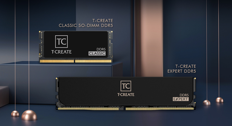Компанией TEAMGROUP разработана оперативная память DDR5 под брендом T-CREATE для деятелей креативных индустрий – полностью новая конструкция с лучшим отводом тепла и высокостабильной работой всей системы