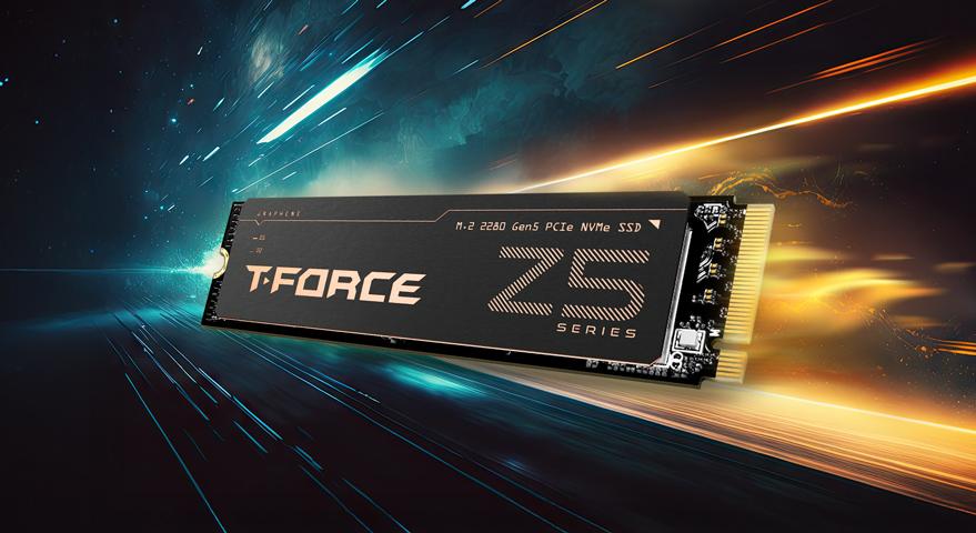 Компания TEAMGROUP представляет твердотельный накопитель T-FORCE Z54E PCIe 5.0 Флагманская мощь TEAMGROUP достигает нового уровня — скорость киберспорта без границ