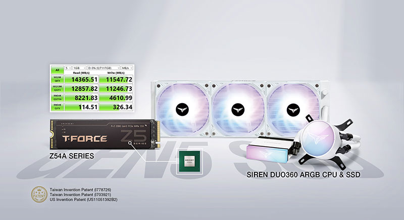 T-FORCE Z54A SSD系列與InnoGrit Corporation強強攜手 以頂尖技術合作 打造GEN5極速14,000MB/s的SSD體驗