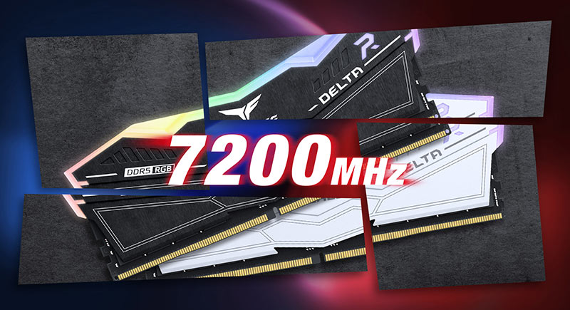 十銓科技發表T-FORCE DELTA RGB DDR5 7200MHz全新超頻規格：  體驗疾速的電競快感  締造巔峰的卓越效能