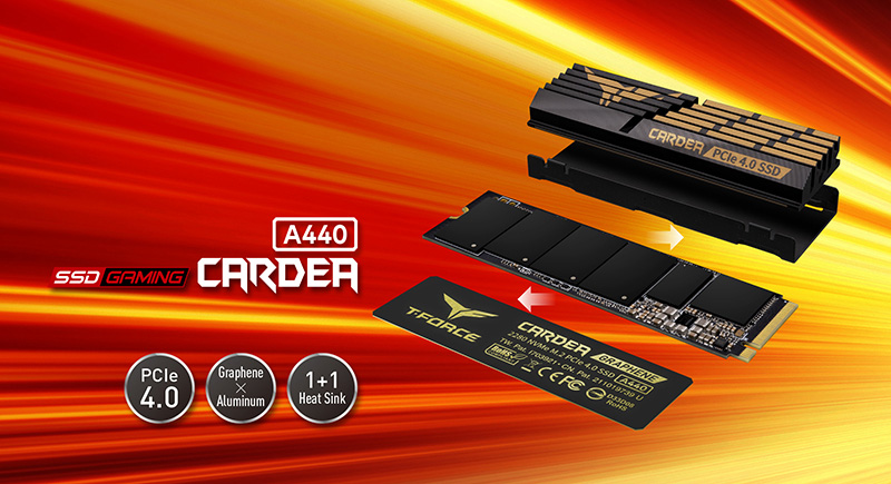 十銓科技震撼推出業界極致規格T-FORCE CARDEA A440 PCIe4.0 SSD 石破天驚 挑戰飆速極限