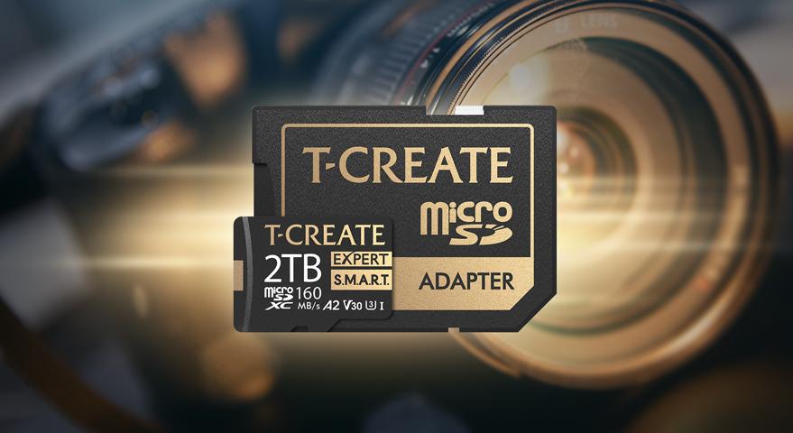 十銓科技推出創作者品牌T-CREATE EXPERT S.M.A.R.T. MicroSDXC記憶卡 AI智能監控軟體  2TB 海量儲存空間