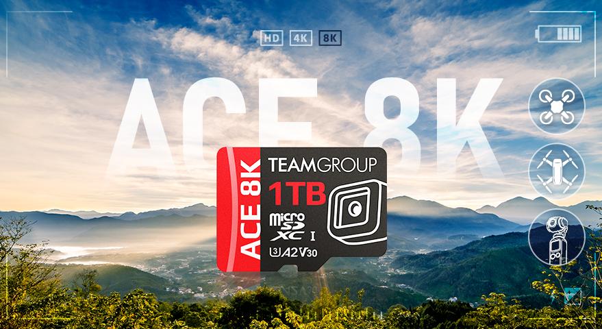 十銓科技發表 TEAMGROUP ACE 8K MicroSDXC 記憶卡 強力激發設備效能 盡情捕捉精彩瞬間