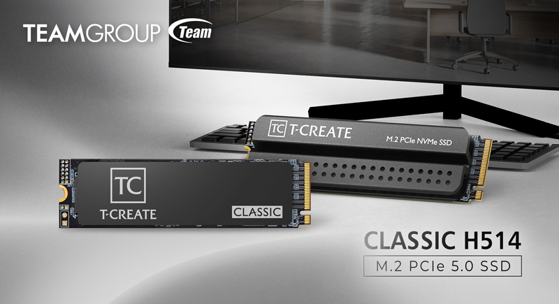 Team Group、T-CREATE CLASSIC H514 M.2 PCIe 5.0 SSDを発表 低